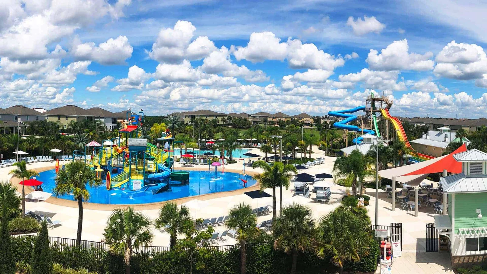 Water park and recreational amenities at a resort community